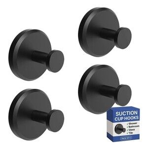 HOME SO Suction Cup Hooks for Shower, Bathroom, Kitchen, Glass Door, Mirror,